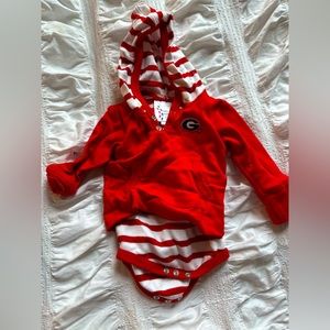NWOT set of two newborn one piece sets Georgia bulldogs